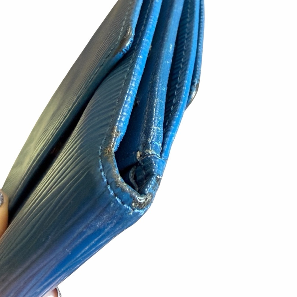 Louis Vuitton Blue Epi Elise Wallet 2007 VGUC - Picture 5 of 13